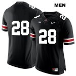 Men's NCAA Ohio State Buckeyes Amari McMahon #28 College Stitched No Name Authentic Nike White Number Black Football Jersey PA20V03ZV
